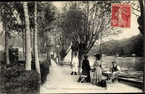 Ak Olivet Loiret, Promenade des Bords du Loiret