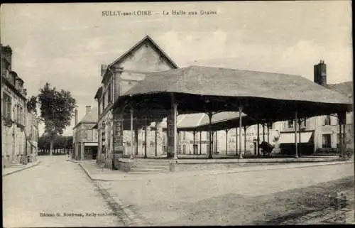 Ak Sully sur Loire Loiret, La Halle aux Grains