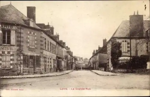 Ak Lorris Loiret, La Grande Rue