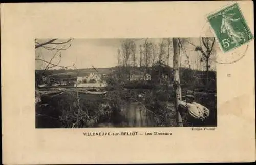 Ak Villeneuve-sur-Bellot Seine et Marne, Les Closeaux