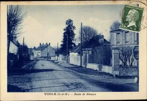 Ak Voulx Seine et Marne, Route de Blennes