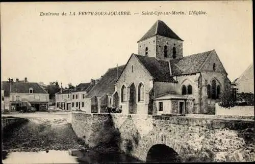 Ak Saint Cyr sur Morin Seine et Marne, L'Eglise