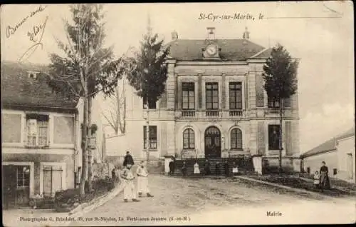 Ak Saint Cyr sur Morin Seine et Marne, Mairie