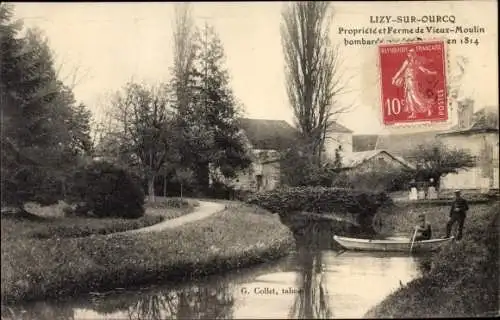 Ak Lizy sur Ourcq Seine et Marne, Propriete et Ferme de Vieux Moulin