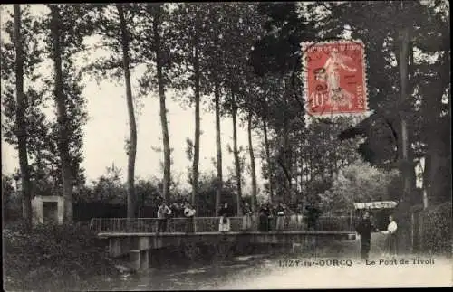 Ak Lizy sur Ourcq Seine et Marne, Le Pont de Tivoli