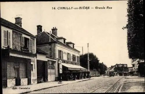 Ak Chailly en Biere Seine et Marne, Grande Rue