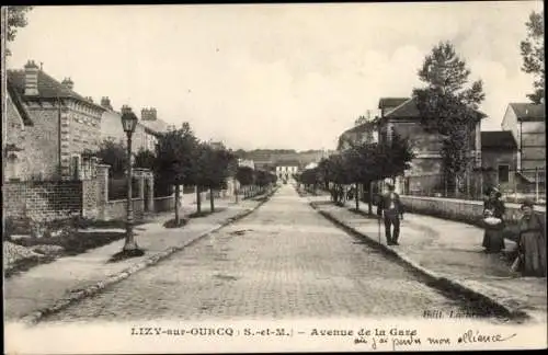 Ak Lizy sur Ourcq Seine et Marne, Avenue de la Gare