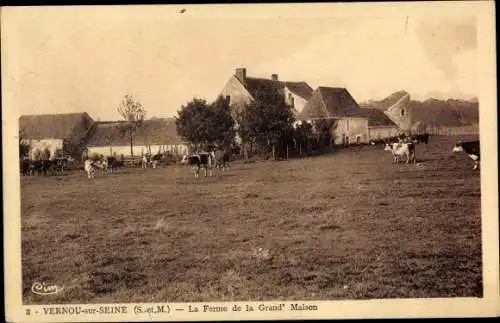 Ak Vernou sur Seine Seine et Marne, La Ferme de la Grand' Maison