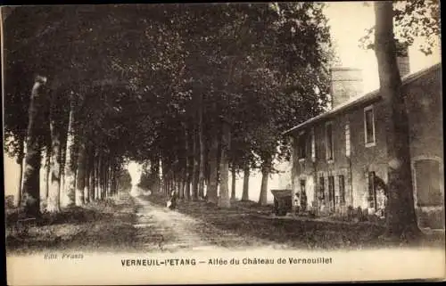 Ak Verneuil-l’Étang Seine et Marne, Allee du Chateau de Vernouillet