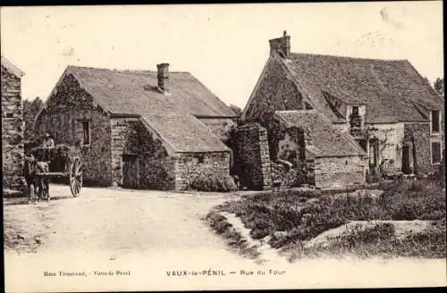 Ak Vaux-le-Pénil Seine et Marne, Rue du Four