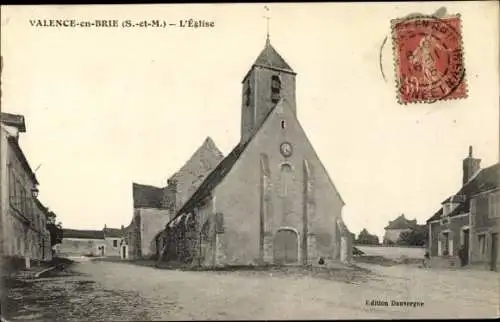 Ak Valence en Brie Seine et Marne, L'Eglise