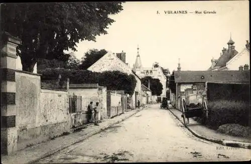 Ak Vulaines Seine et Marne, Rue Grande