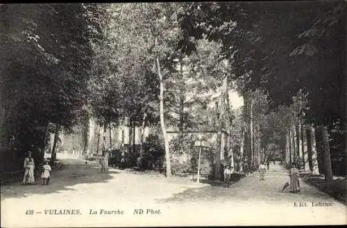 Ak Vulaines Seine et Marne, La Fourche