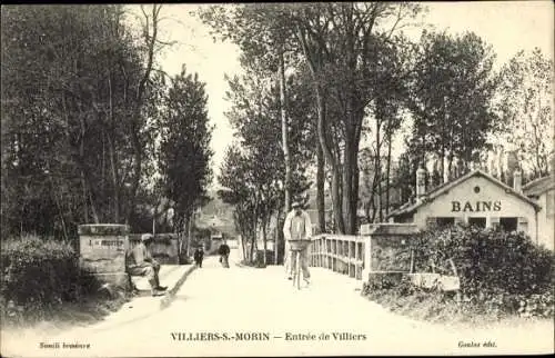 Ak Villiers-sur-Morin Seine et Marne, Entree de Villiers