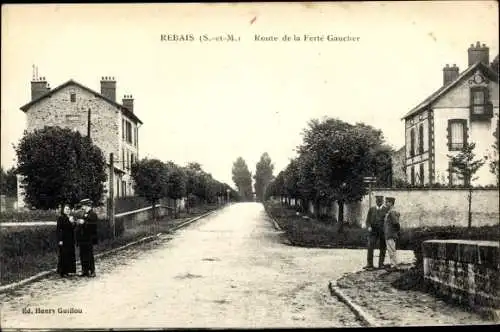 Ak Rebais Seine et Marne, Route de la Ferte Gaucher