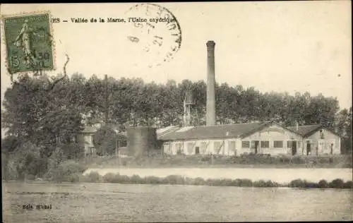 Ak Fublaines Seine et Marne, Vallee de la Marne, l'Usine oxydrique