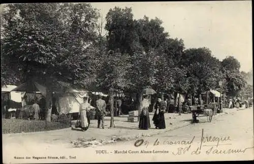 Ak Toul Meurthe et Moselle, Marche Cours Alsace Lorraine