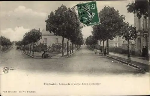 Ak Thouars Deux Sèvres, Avenue de la Gare de Saumur