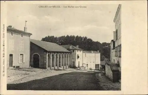 Ak Celles sur Belle Deux Sevres, Les Halles aux Grains