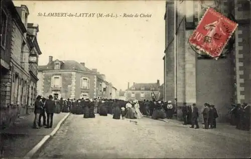 Ak St Lambert du Lattay Maine et Loire, Route de Cholet