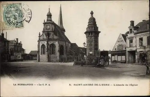 Ak Saint André de l'Eure Eure, L´Abside de l´Église