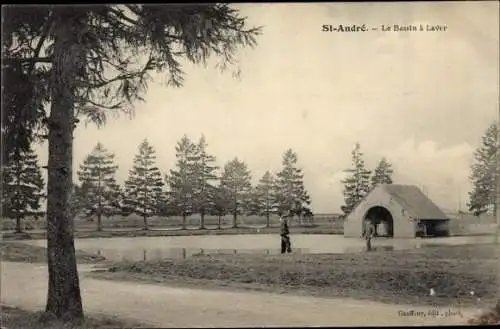 Ak Saint André de l'Eure Eure, Le Bassin à laver