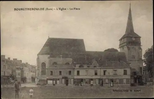 Ak Bourgtheroulde Eure, Place de l´Église