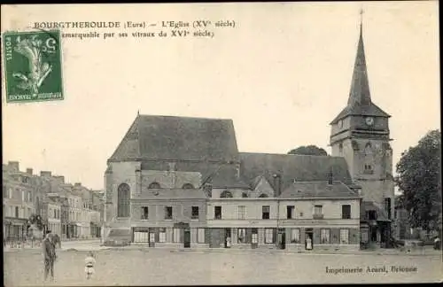 Ak Bourgtheroulde Eure, Place de l´Église