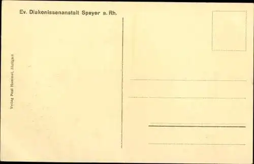 Ak Speyer am Oberrhein Rheinland Pfalz, Evangelisches Diakonissen Krankenhaus