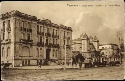Ak Tucumán Argentinien, Savoy Hotel, Casino, Teatro Odeon