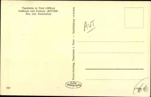 Ak Tannheim in Tirol, Gasthaus Ritter