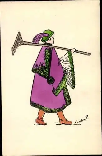 Künstler Ak Ungarische Volkstracht, Magyar nepviselet