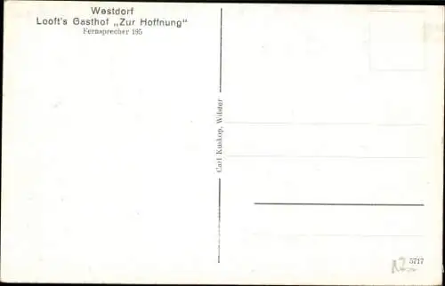 Ak Westdorf Aschersleben im Salzlandkreis, Loofts Gasthof Zur Hoffnung, Innenansicht, Mampe Berlin