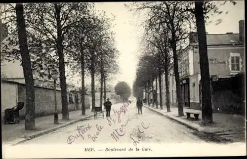 Ak Mer Loir et Cher, Boulevard de la Gare