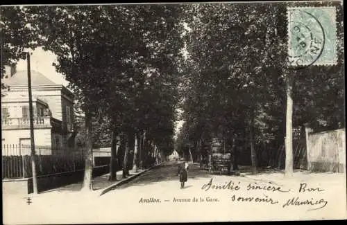 Ak Avallon Yonne, Avenue de la Gare