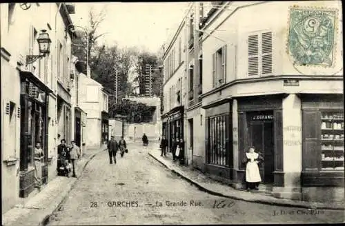 Ak Garches Hauts de Seine, La Grande Rue, J. Dorance
