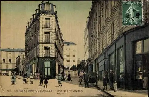 Ak La Garenne Colombes Hauts de Seine, Rue des Voyageurs