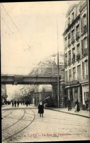 Ak Caen Calvados, La Rue de Vaucelles