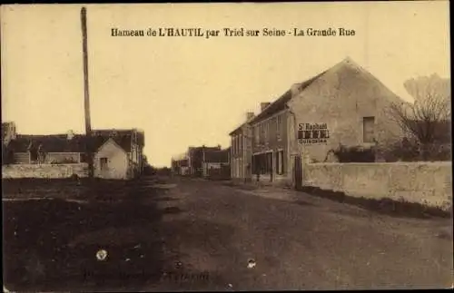 Ak Triel sur Seine Yvelines, Hameau de l´Hautil, La Grande Rue