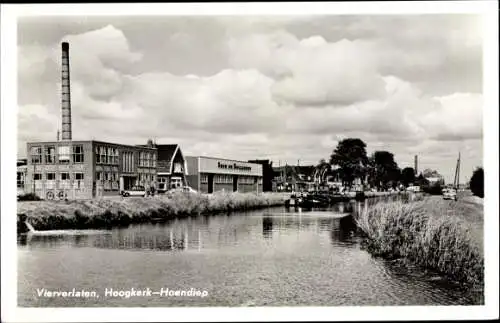 Foto Ak Vierverlaten Goningen Niederlande, Wasserpartie