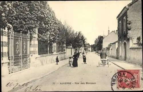 Ak Auxerre Yonne, Rue des Moreaux