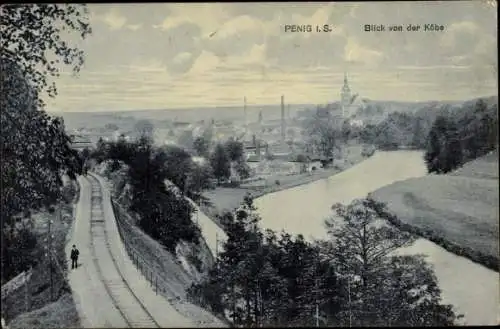 Ak Penig in Sachsen, Blick von der Köbe