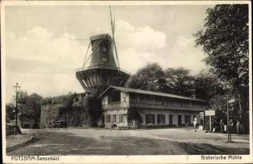 Ak Potsdam in Brandenburg, Schloss Sanssouci, Historische Mühle