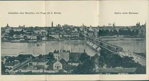 Klapp Ak Warszawa Warschau Polen, Panorama, Praga, 2. Brücke