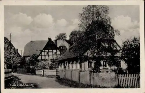 Ak Eibau Kottmar in der Oberlausitz, Partie im Dorf