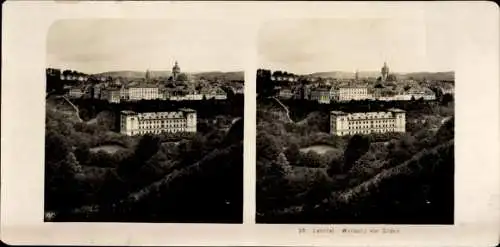 Stereo Foto Weilburg an der Lahn Hessen, Stadtansicht von Süden