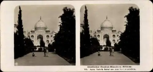 Stereo Foto Agra Indien, Taj Mahal