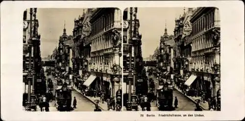 Stereo Foto Berlin Mitte, Friedrichstraße, an den Linden