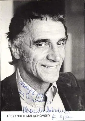 Ak Schauspieler Alexander Malachovsky, Portrait, Autogramm