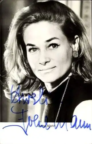 Ak Schauspielerin Irene Mann, Portrait, Autogramm